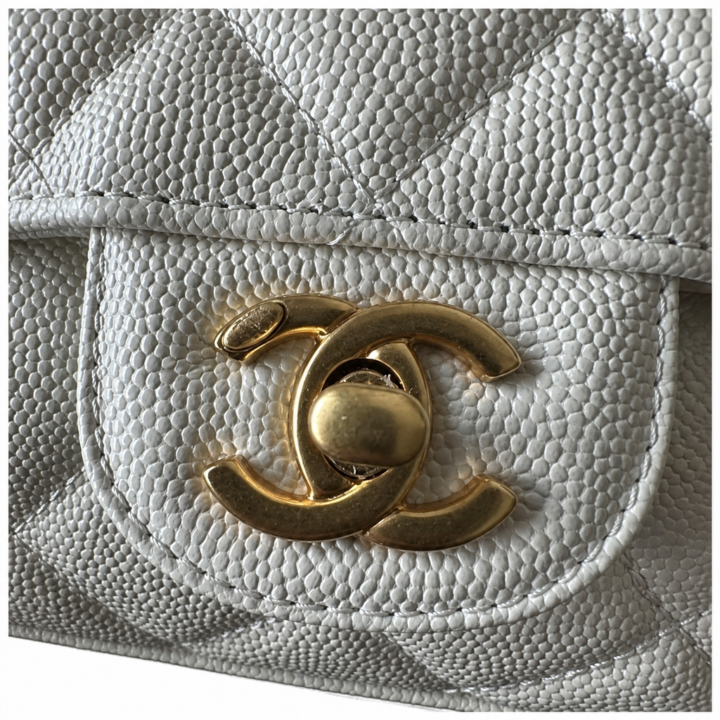 Chanel Classic Quilted Mini Flap Bag | CC Turn-Lock Chain Strap — 19cm