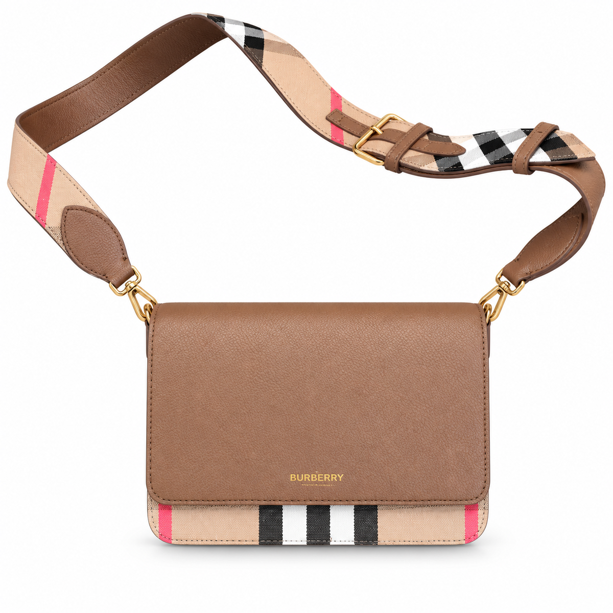 Burberry Heritage Stripe Tan Crossbody Bag