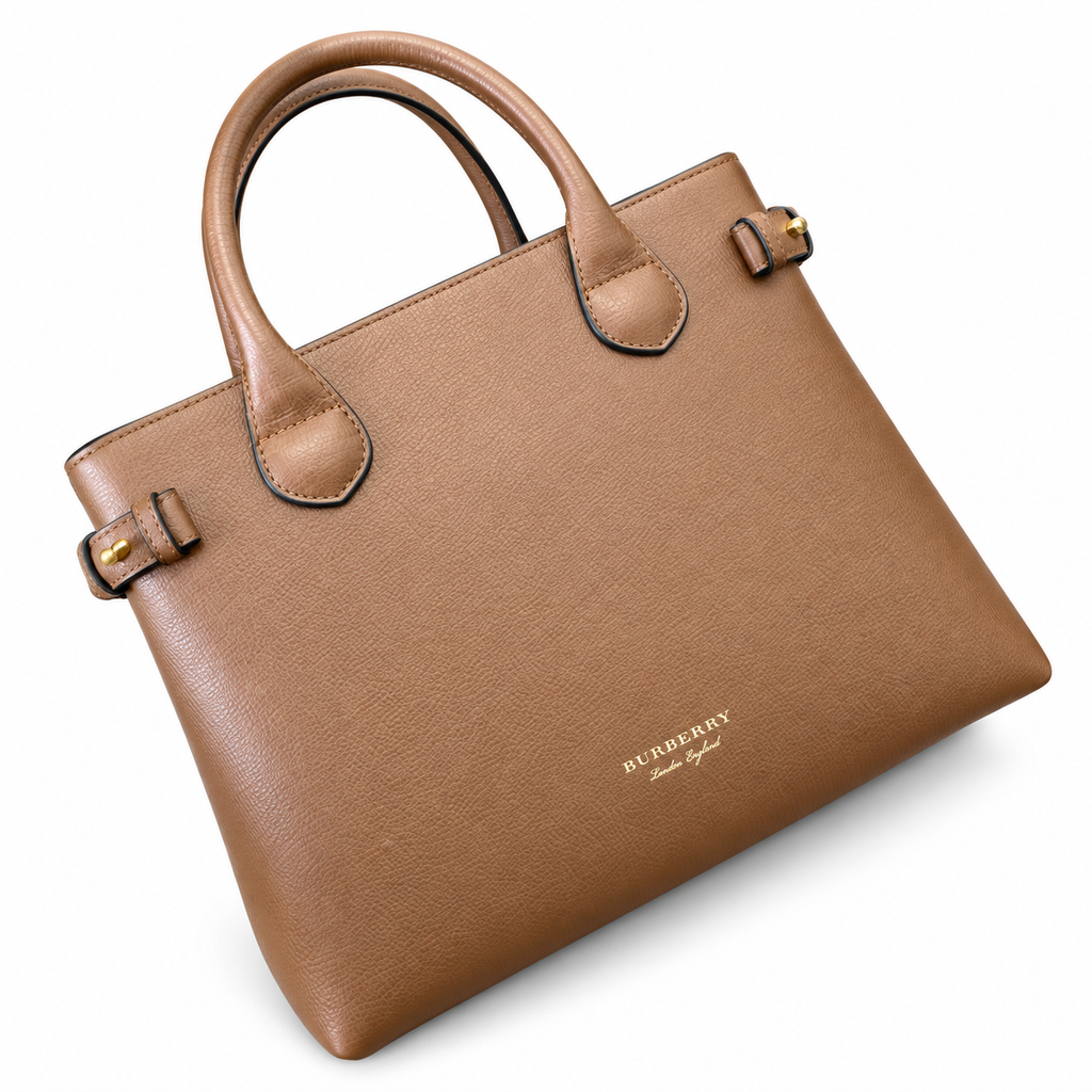 Burberry Tan Heritage Check Accent Handbag
