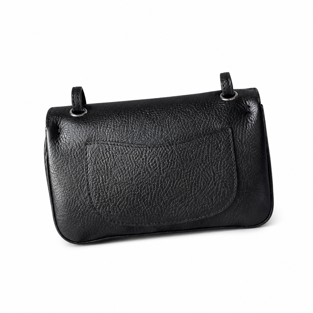 Chanel Black Textured Flap Crossbody Bag
