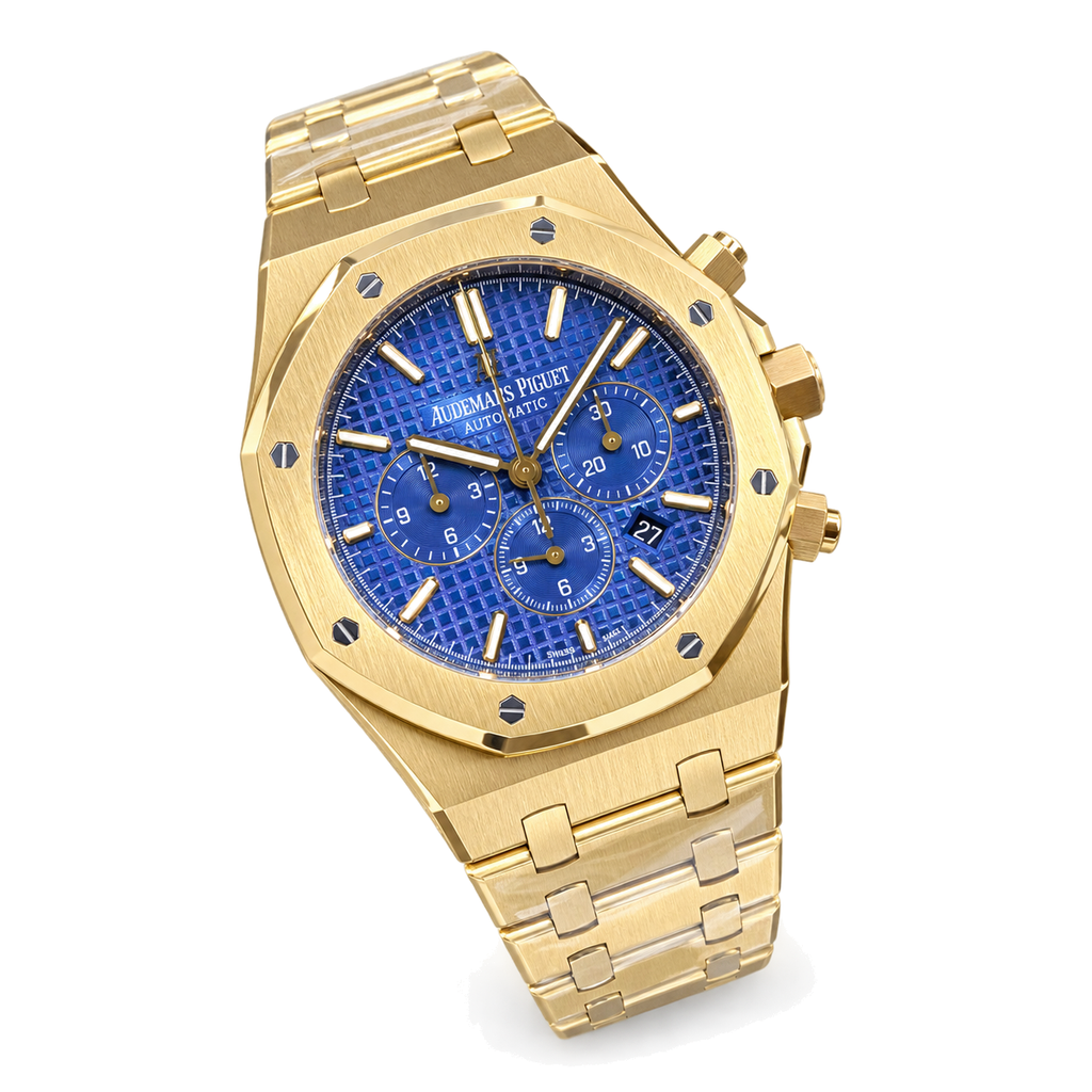 Audemars Piguet Royal Oak Chronograph Yellow Gold Blue Dial