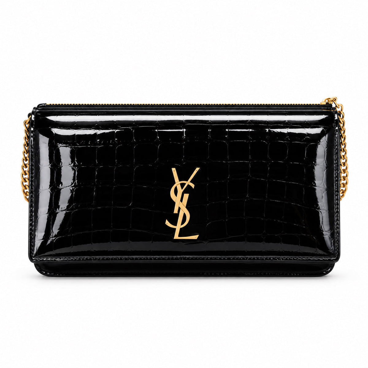 Saint Laurent Manhattan Chain Wallet Bag in Black