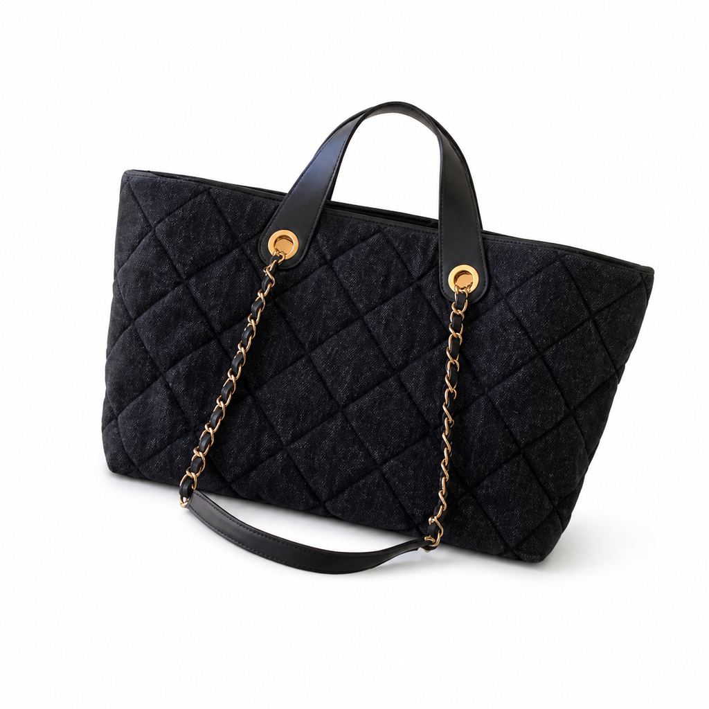 Chanel Classic Quilted Large Chain Tote Bag | CC Logo Hardware — 44cm
