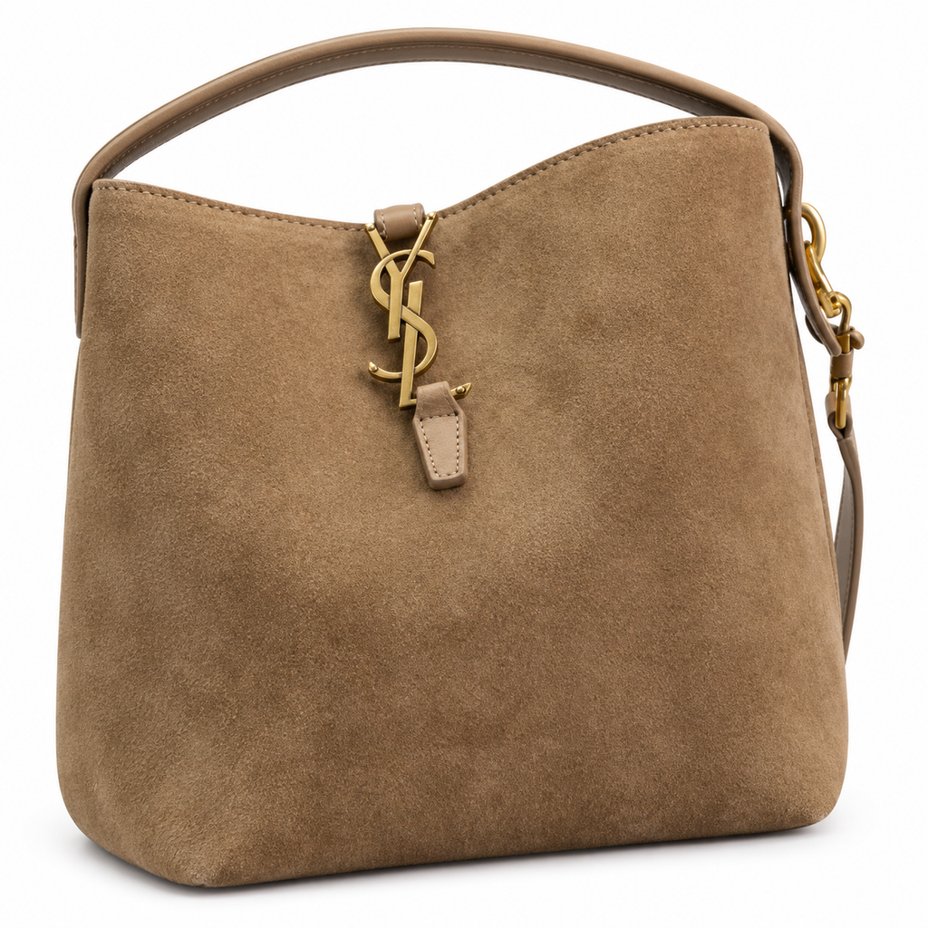 YSL Le 37 Bucket Bag – Camel Suede