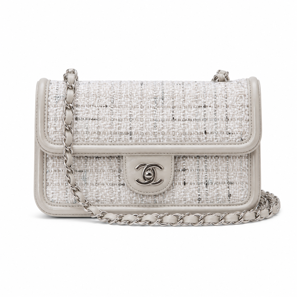 Chanel Quilted Leather Iconic Chain Flap Crossbody