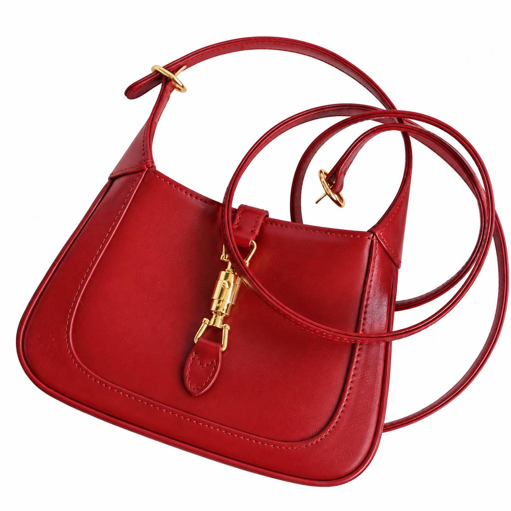 Gucci Jackie 1961 Mini Hobo in Red Polished Leather