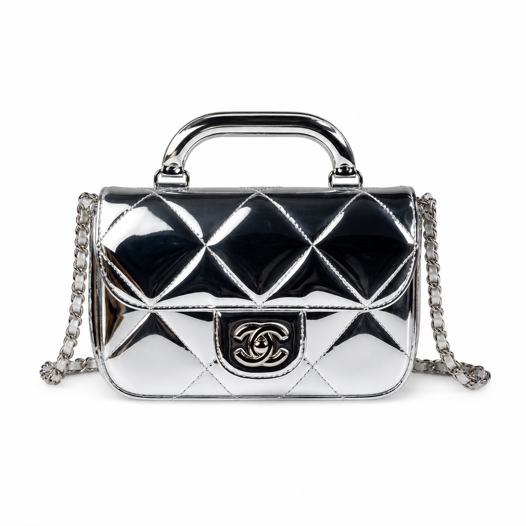 Chanel Quilted Leather Structured Chain Crossbody