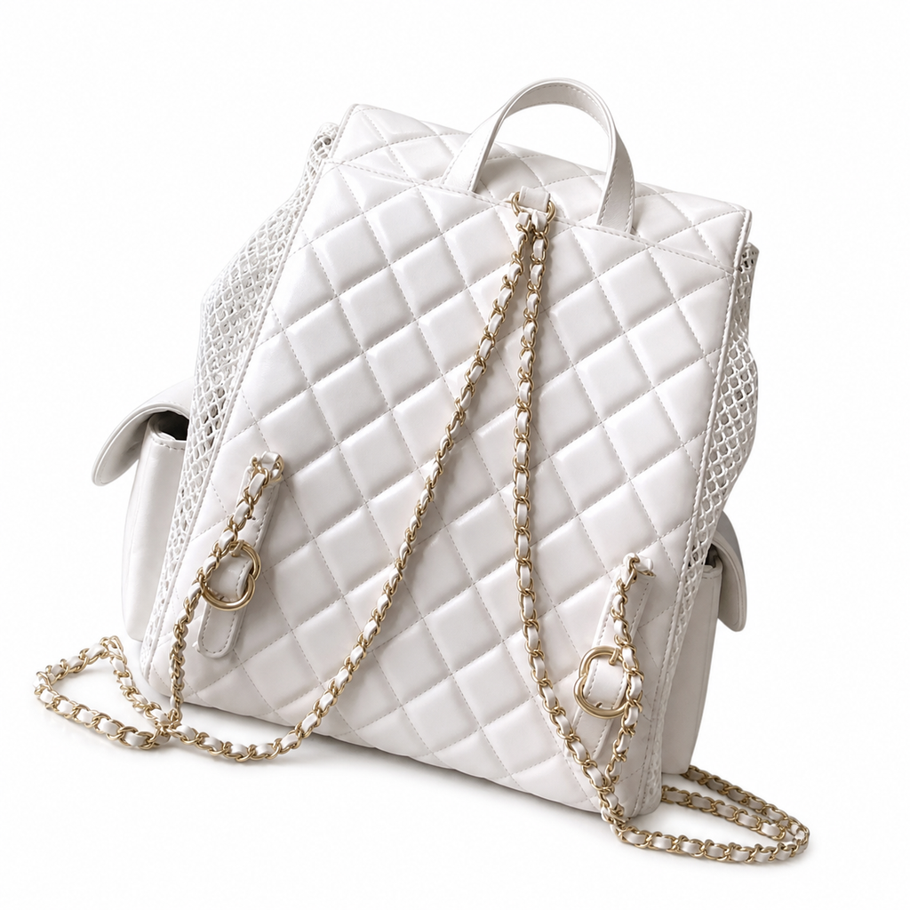 Chanel Classic Quilted Backpack with CC Hardware & Adjustable Chain Straps — 31cm