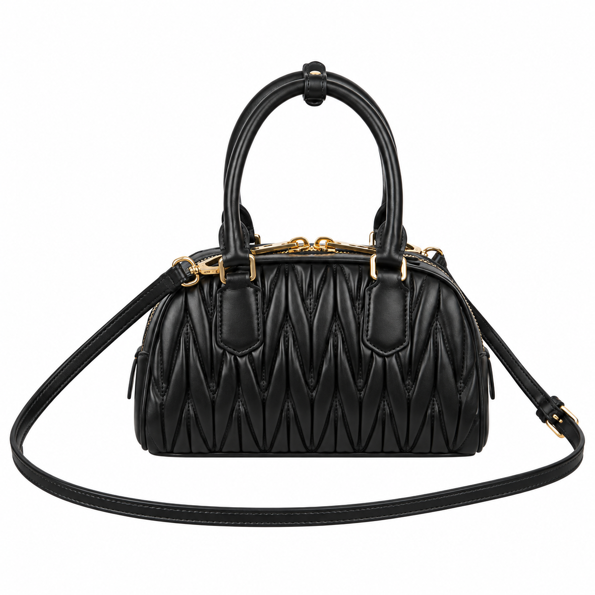 Miu Miu Leather Top Handle Bag 22 × 13 cm