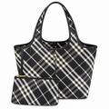 Burberry Heritage Check Tote with Matching Pouch