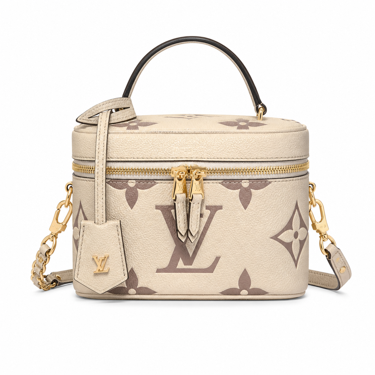 Louis Vuitton Vanity PM — Bicolor Monogram Empreinte in Crème & Tourterelle