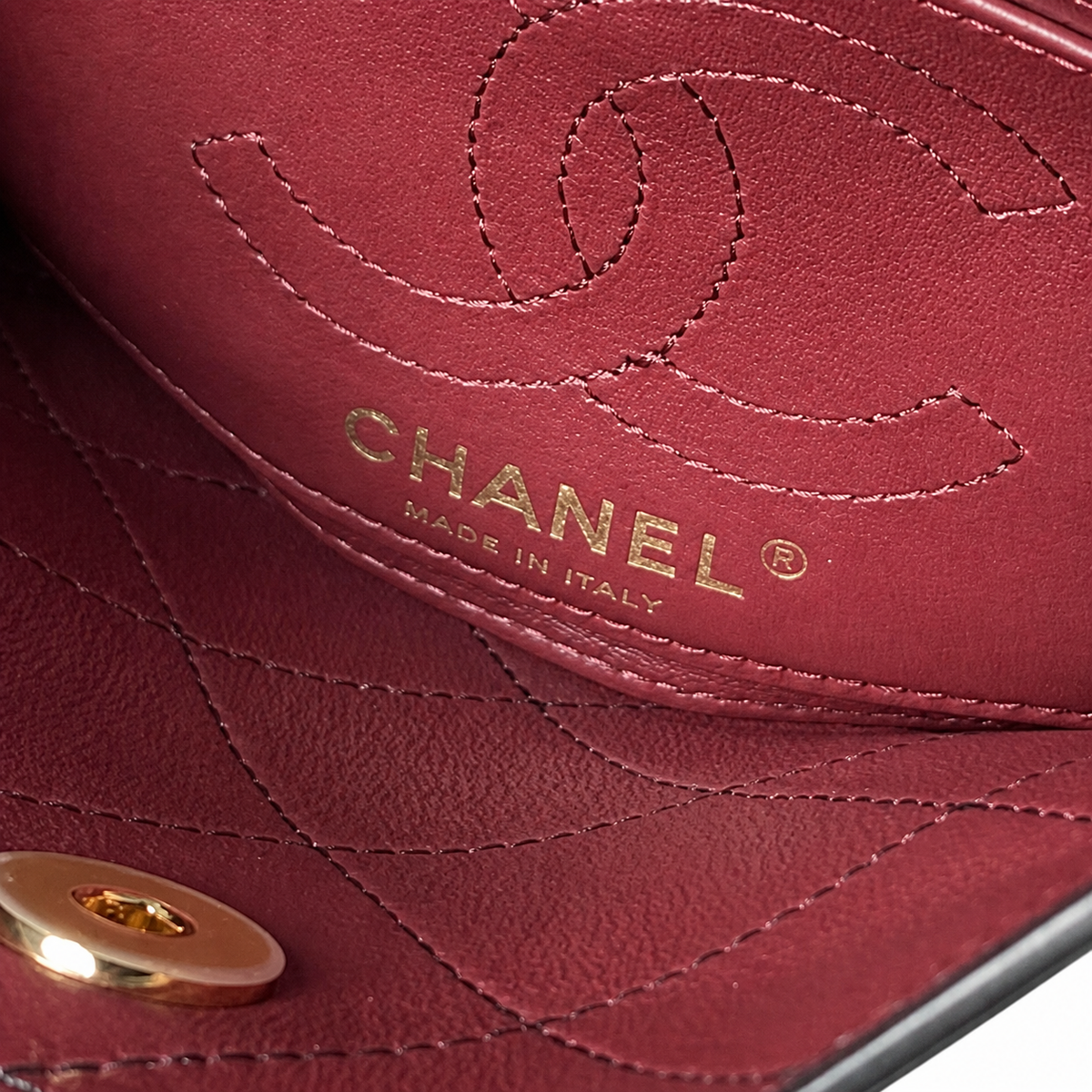 Chanel Black Quilted Lambskin Camellia Clasp Top Handle Bag