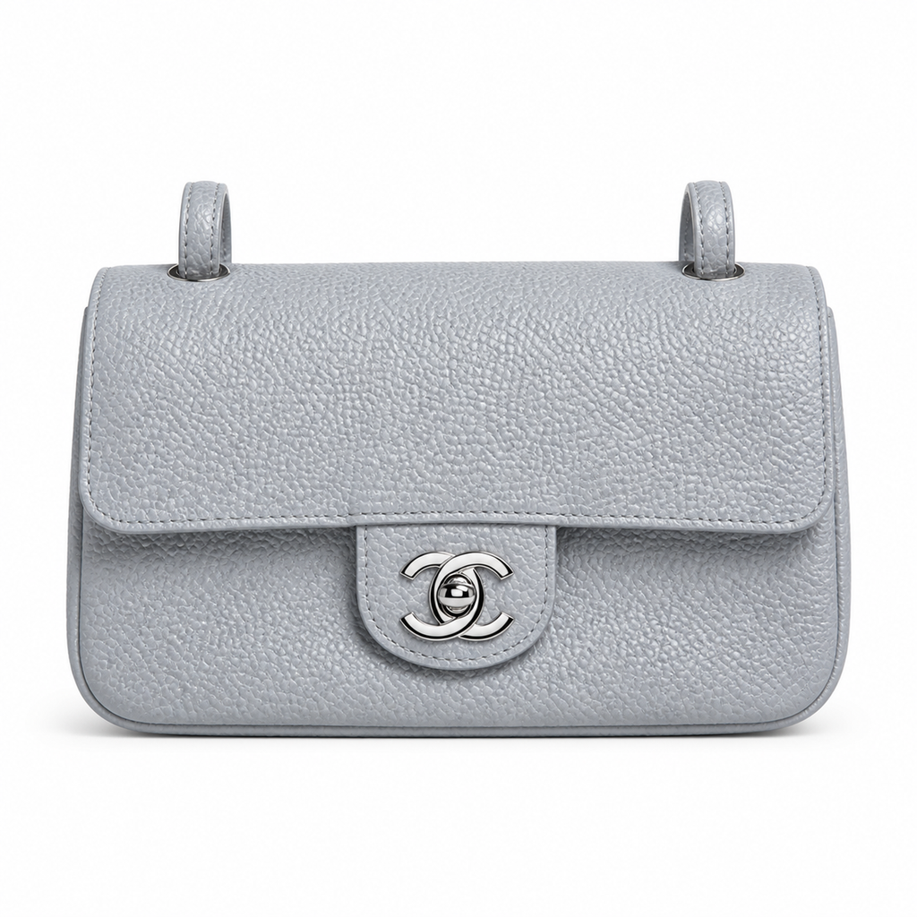 Chanel Classic Quilted Mini Flap Bag | CC Turn-Lock Leather Chain Strap — 13cm