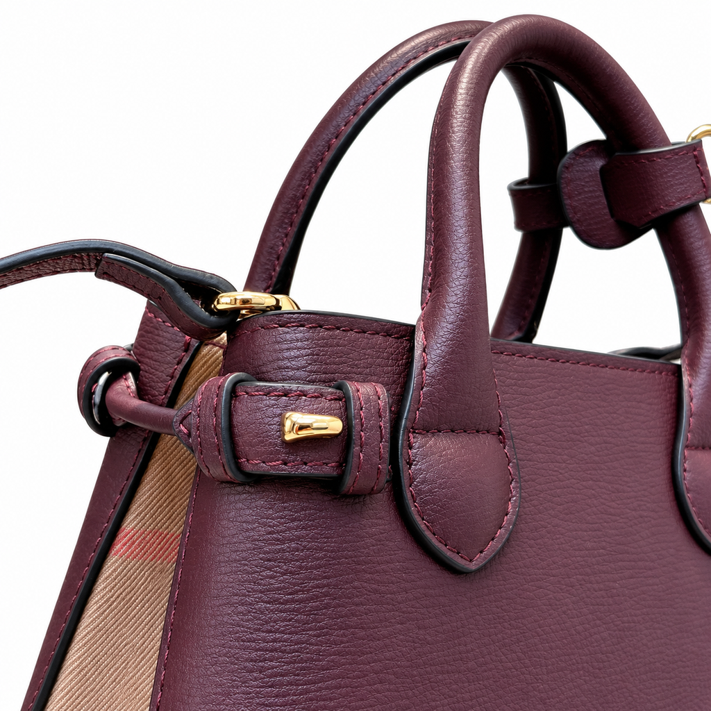 Burberry Burgundy Reverie Top Handle Bag