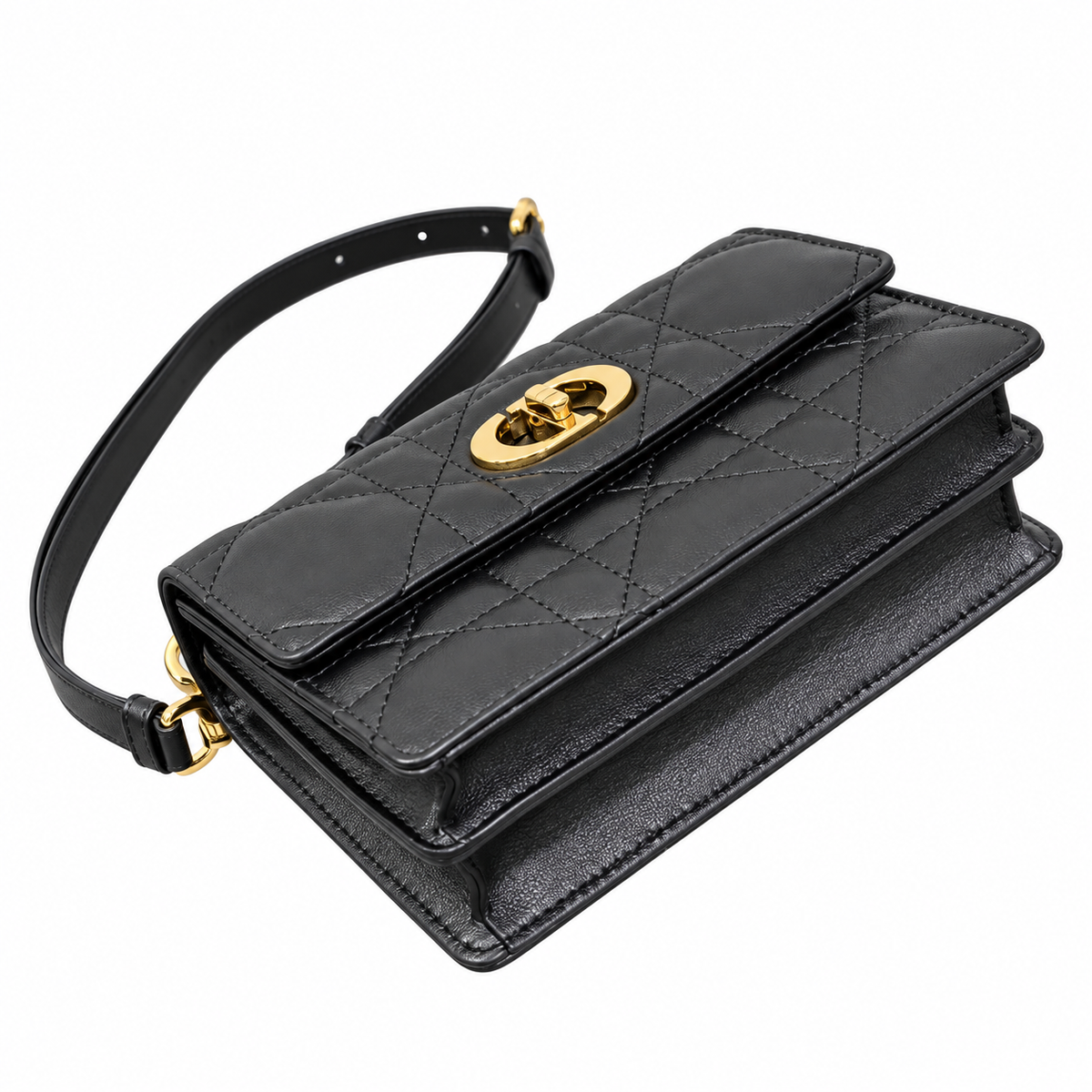 Dior Cannage Quilted Box Crossbody Bag 17.3cm