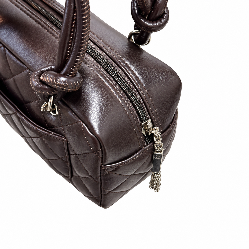 Chanel Compact Quilted Shoulder Bag 21cm