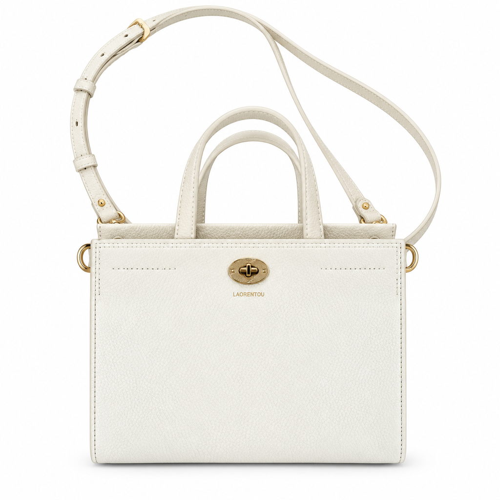 Burberry Ivory Top Handle Tote