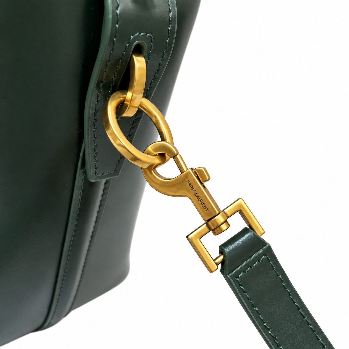 YSL Le 37 Bucket Bag – Forest Green Leather