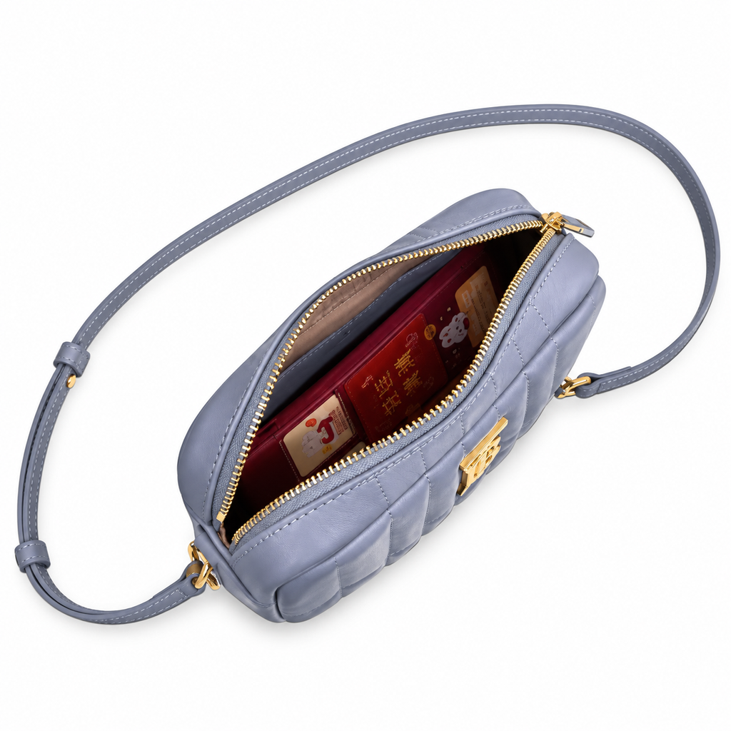 Burberry Slate Elegance TB Quilted Camera Bag