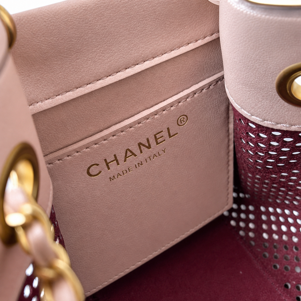 Chanel Quilted Leather Medium Cube Chain Crossbody