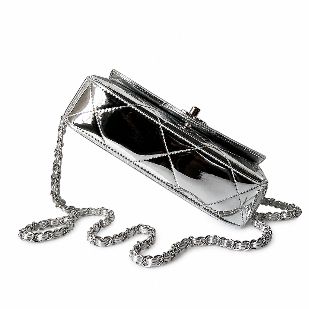 Chanel Quilted Leather Structured Chain Crossbody