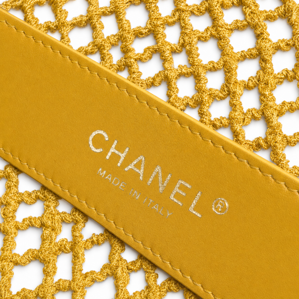 Chanel Crochet Mesh Flap Bag – Yellow