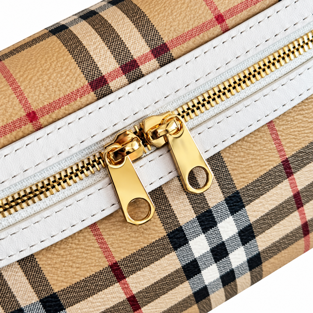 Burberry Ivory Check Vanity Bag