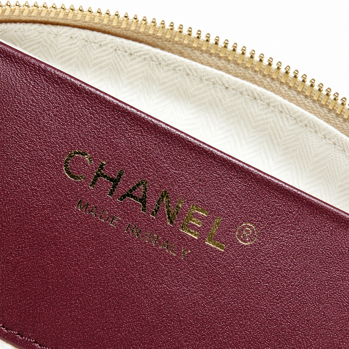 Chanel 22 Small Bag Ivory Calfskin Gold Zip Top Handle