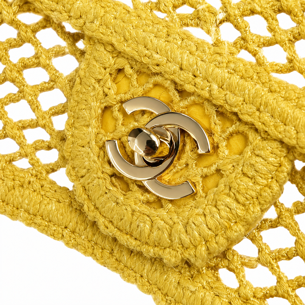 Chanel Crochet Mesh Flap Bag – Yellow