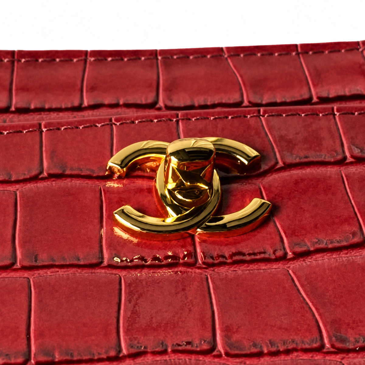 Chanel Croc-Embossed Leather Tote