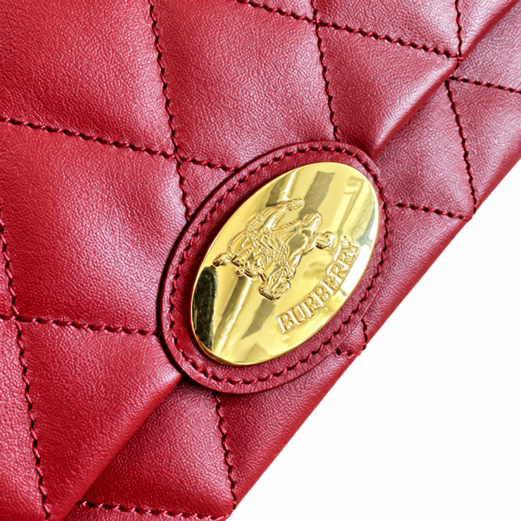 Burberry Ruby Radiance Quilted Chain Bag