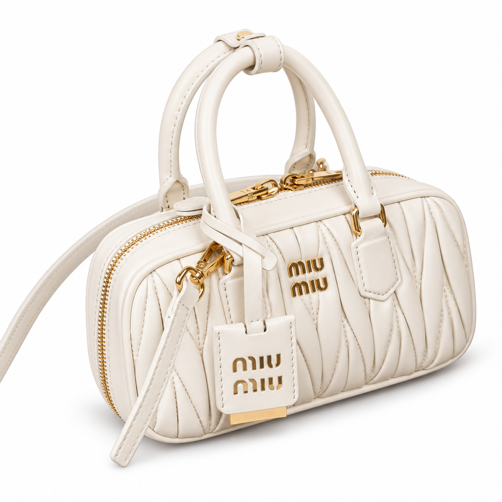 Miu Miu Leather Top Handle Bag 19 cm