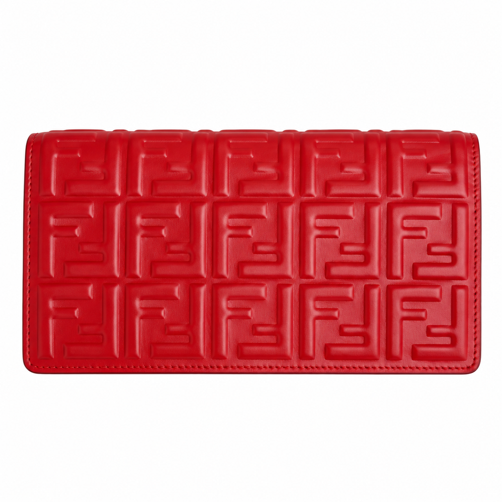 Fendi FF Small Shoulder Bag – Jacquard Canvas & Leather Trim, Flap Closure, 21cm
